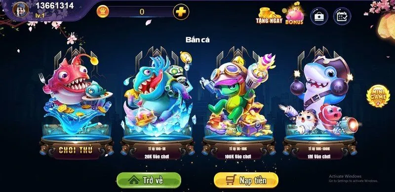 kinh nghiệm chơi bắn cá